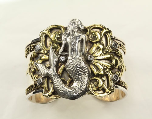 Mars & Valentine Ornate Mermaid Statement Cuff