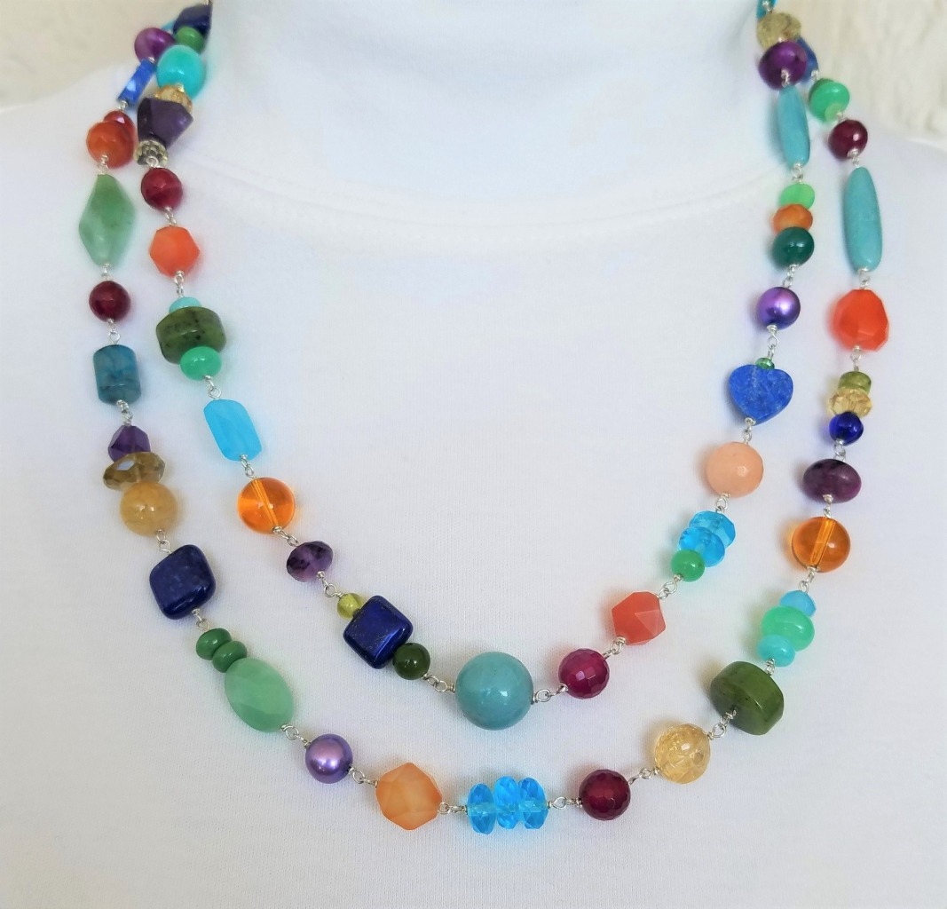 Echo of the Dreamer Multi Gemstone Statement Necklace