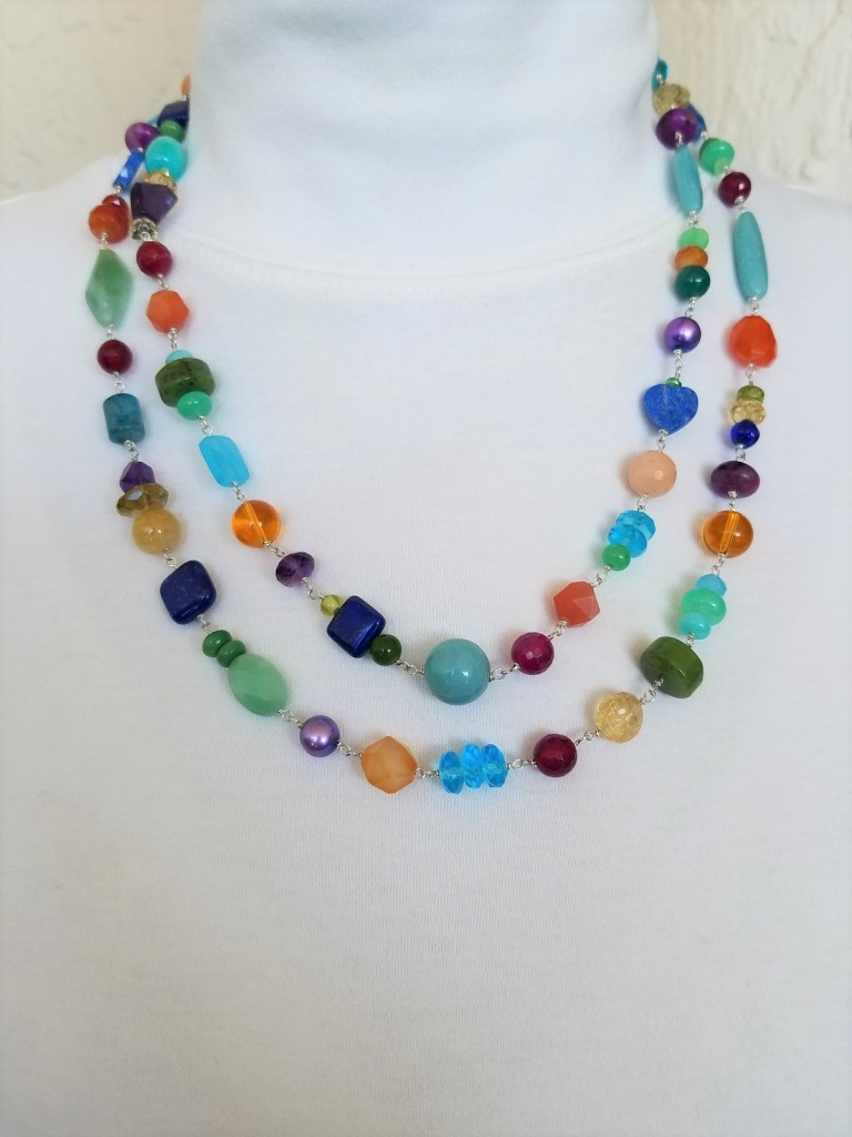 Echo of the Dreamer Multi Gemstone Statement Necklace