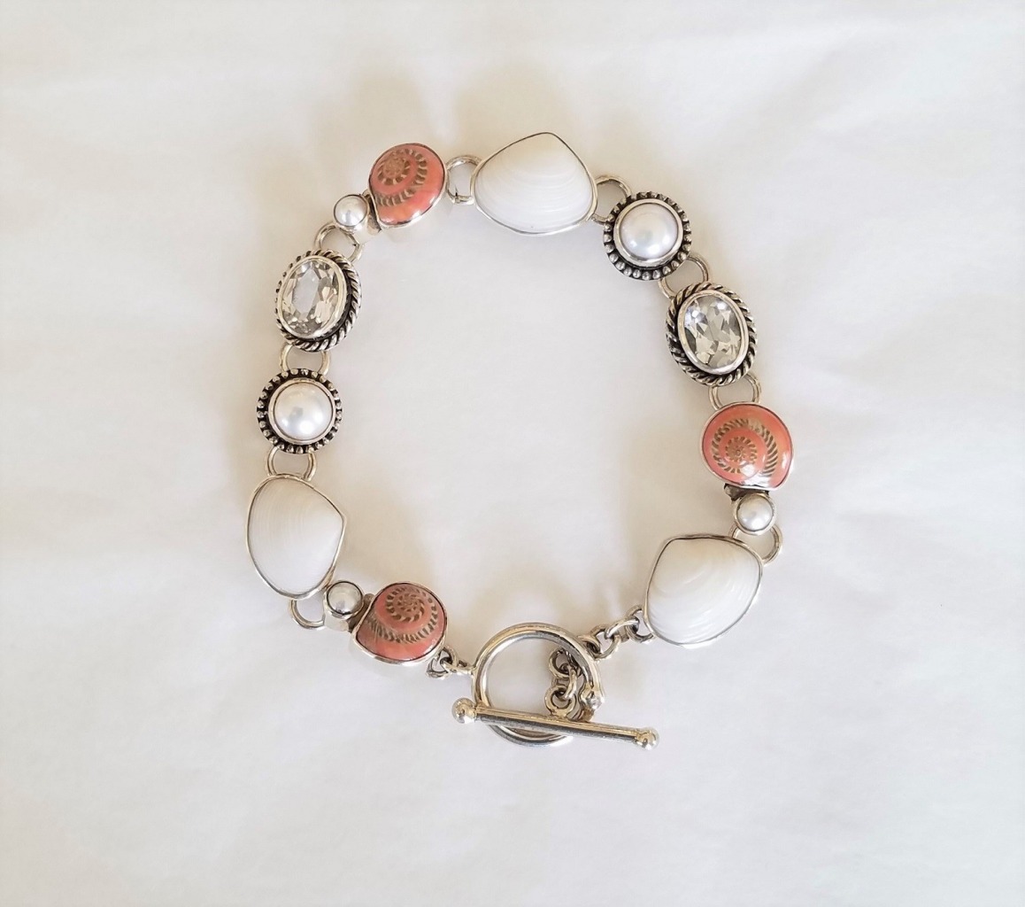 Echo of the Dreamer Petite Red Spiral Shell Bracelet  