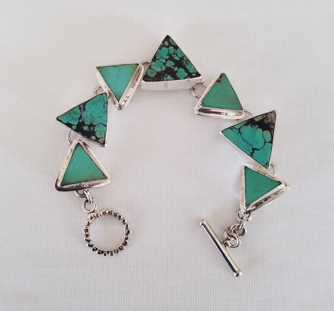 Echo of the Dreamer Turquoise Triangle Bracelet