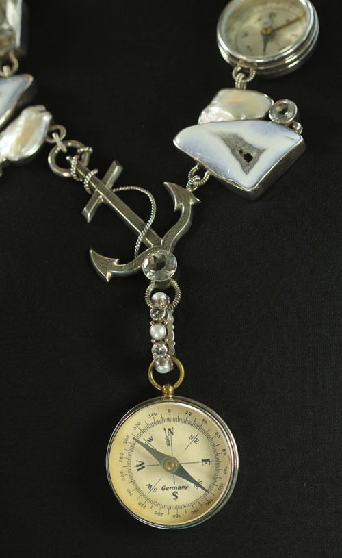 MARS & VALENTINE Antique Triple Compass Collar--ONE OF A KIND