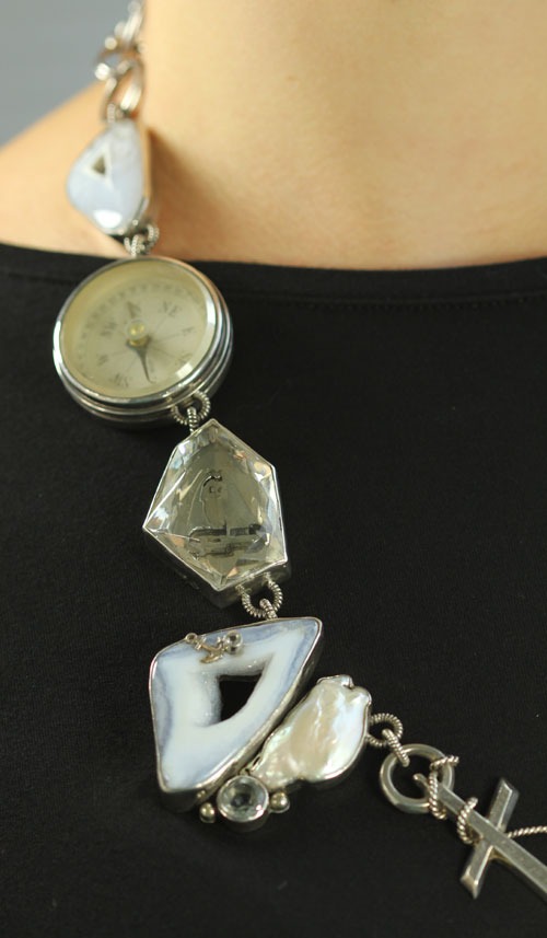 MARS & VALENTINE Antique Triple Compass Collar--ONE OF A KIND