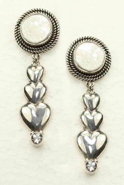 Echo of the Dreamer Black Drusy Heart Post Dangles