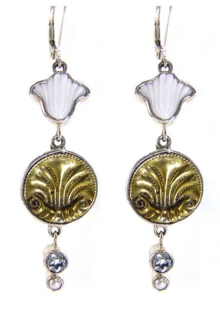Mars & Valentine Imperial Shell Long Dangle Earrings