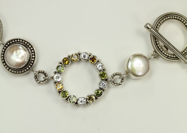 Antique Double Lava Cameo Collar