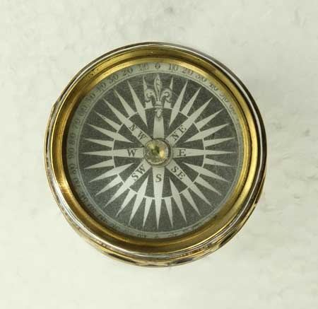 Very Large Antique Free-Floating Compass Ring