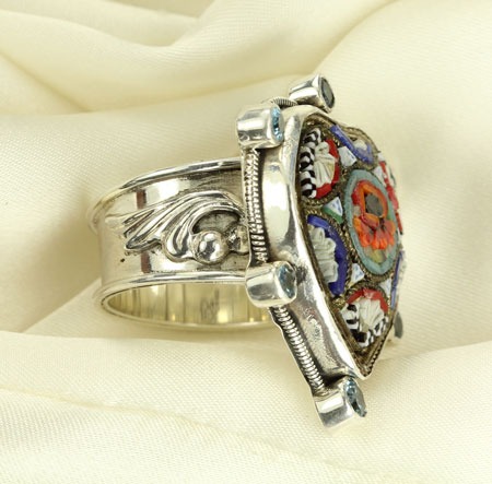 Antique Micro-Mosaic Heart Ring