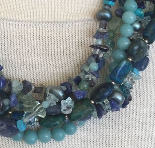 Amy Kahn Russell Six-Strand Blue Tourssade