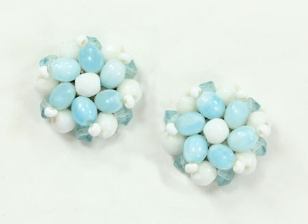 Vintage German Lucite Clip Earrings from the 1950's